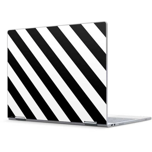 Black and White Geometric Stripes Pixelbook Skin